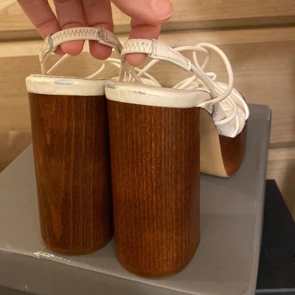 Gia Borghini x RHW Rosie 28 Leather Knotted Strappy Chunky Platform Sandals 40 - Picture 12 of 17